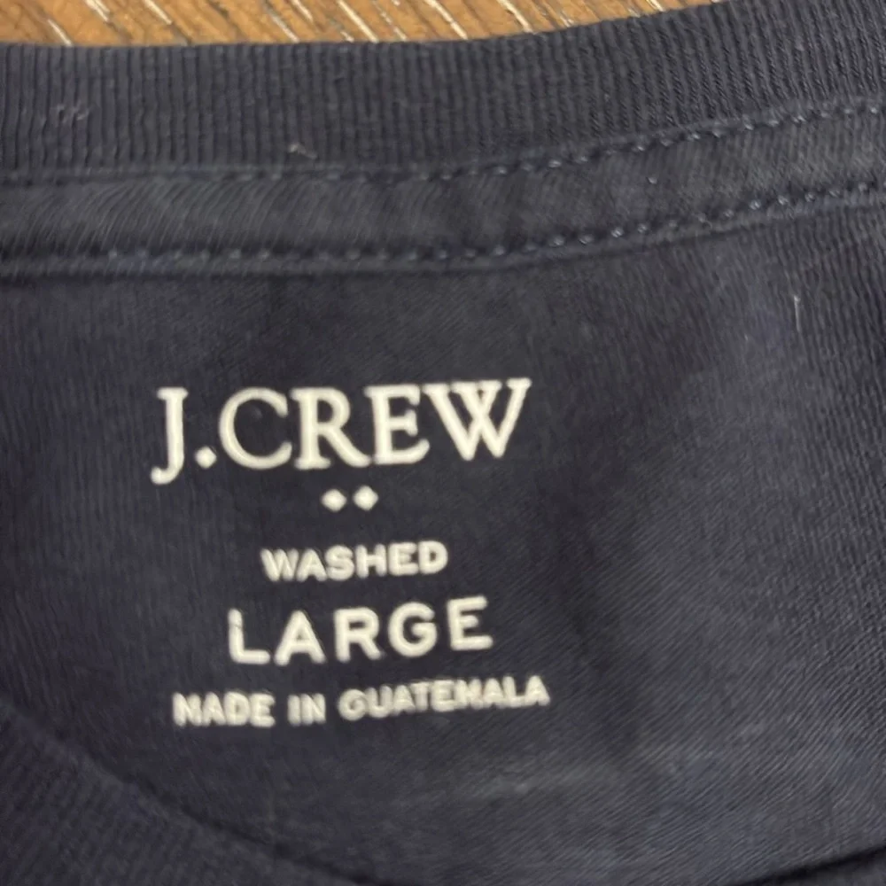 J.Crew washed navy blue short sleeve cotton T-shirt Size L